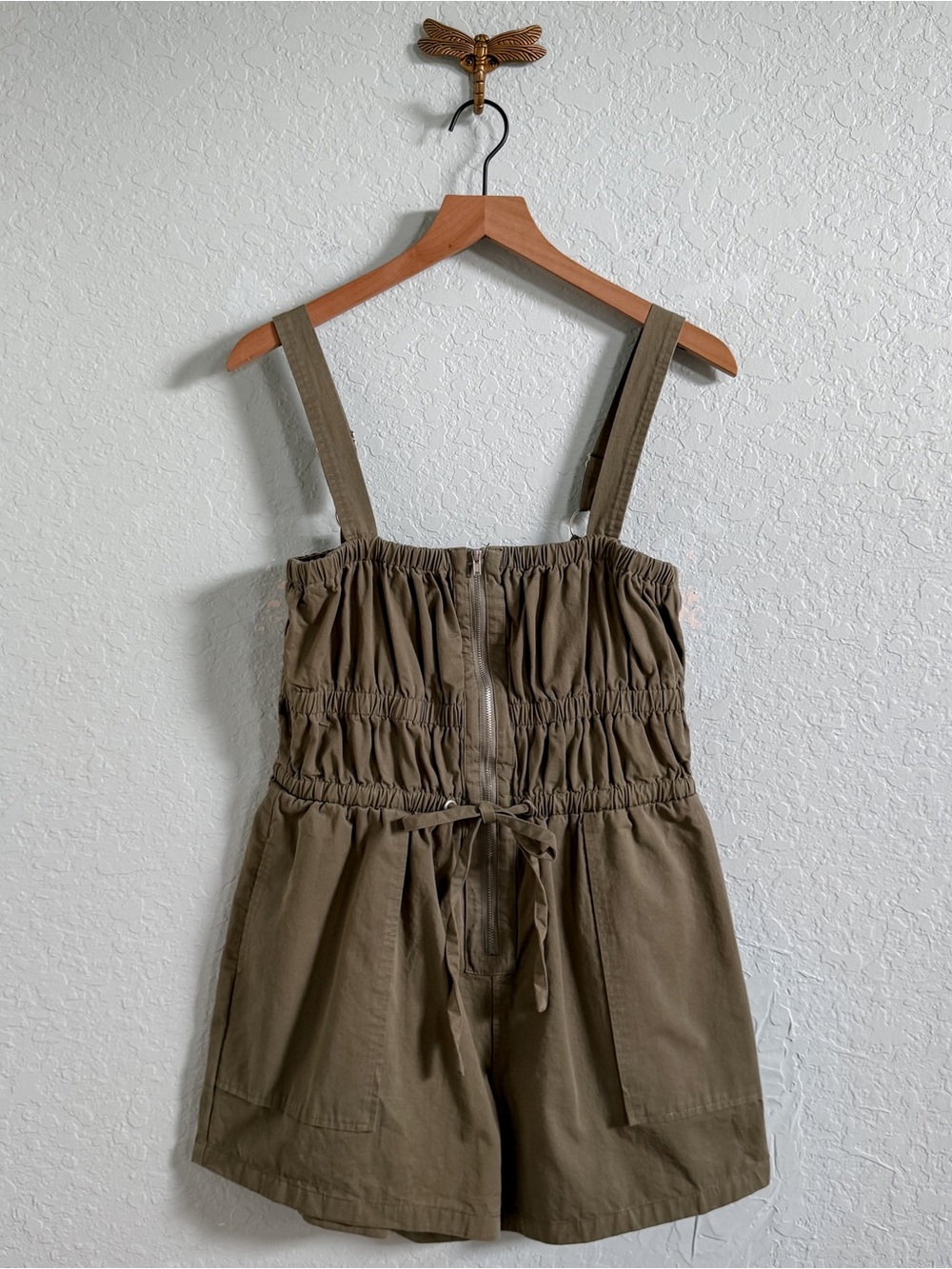 Vici•Romper•Olive Green•Womens•Size Large